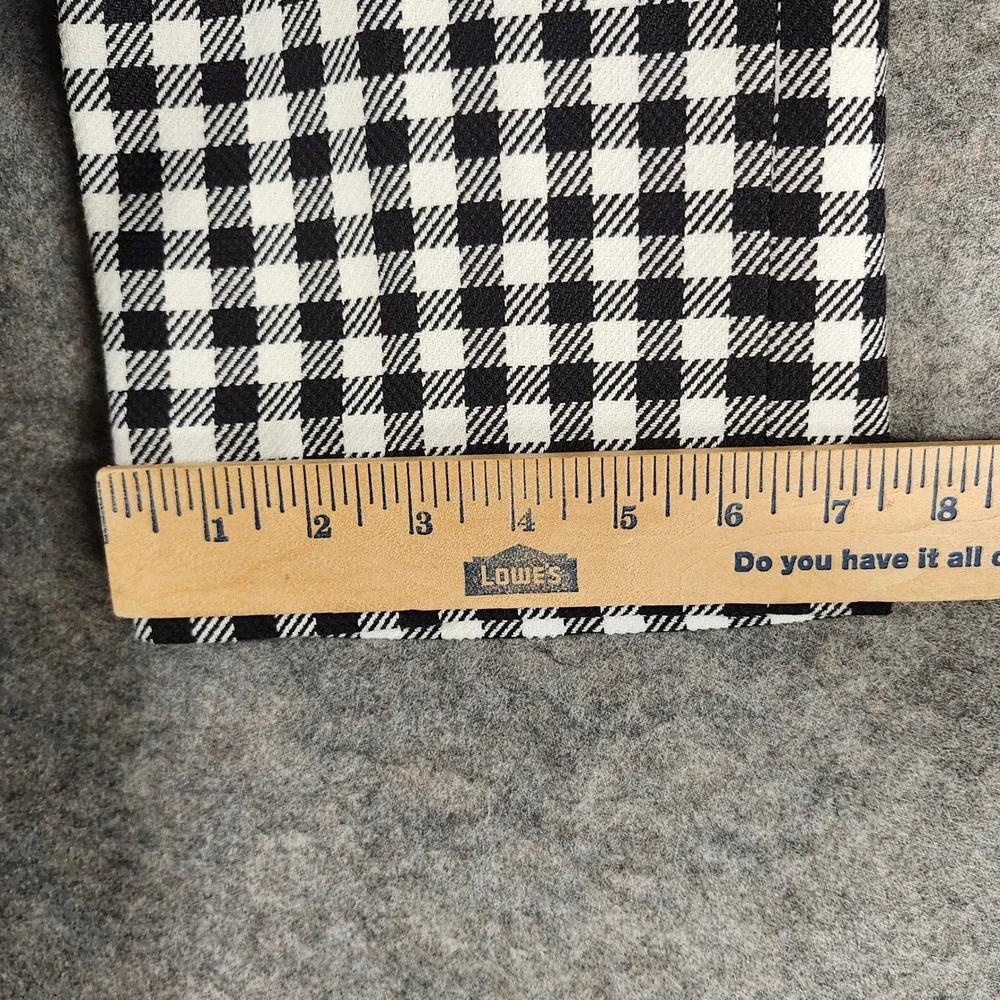 Kate Spade New York Gingham Cropped Pants‎ Women's Size 0 Black White Checkered